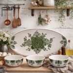اردوخوری چهار تیکه گل سبز