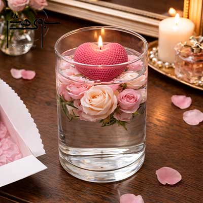 شمع قلب حصیری