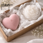 پک شمع 2 عددی قلب و گل آلاله